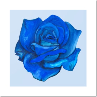 Blue rose flower Posters and Art